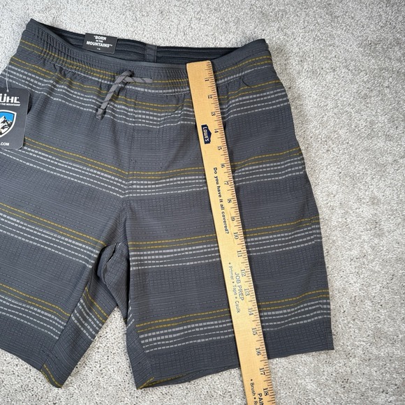 Kuhl Men's Small Vantage Shorts 8" Inseam Gray Carbon Texture Stripe Hiking - Picture 2 of 11